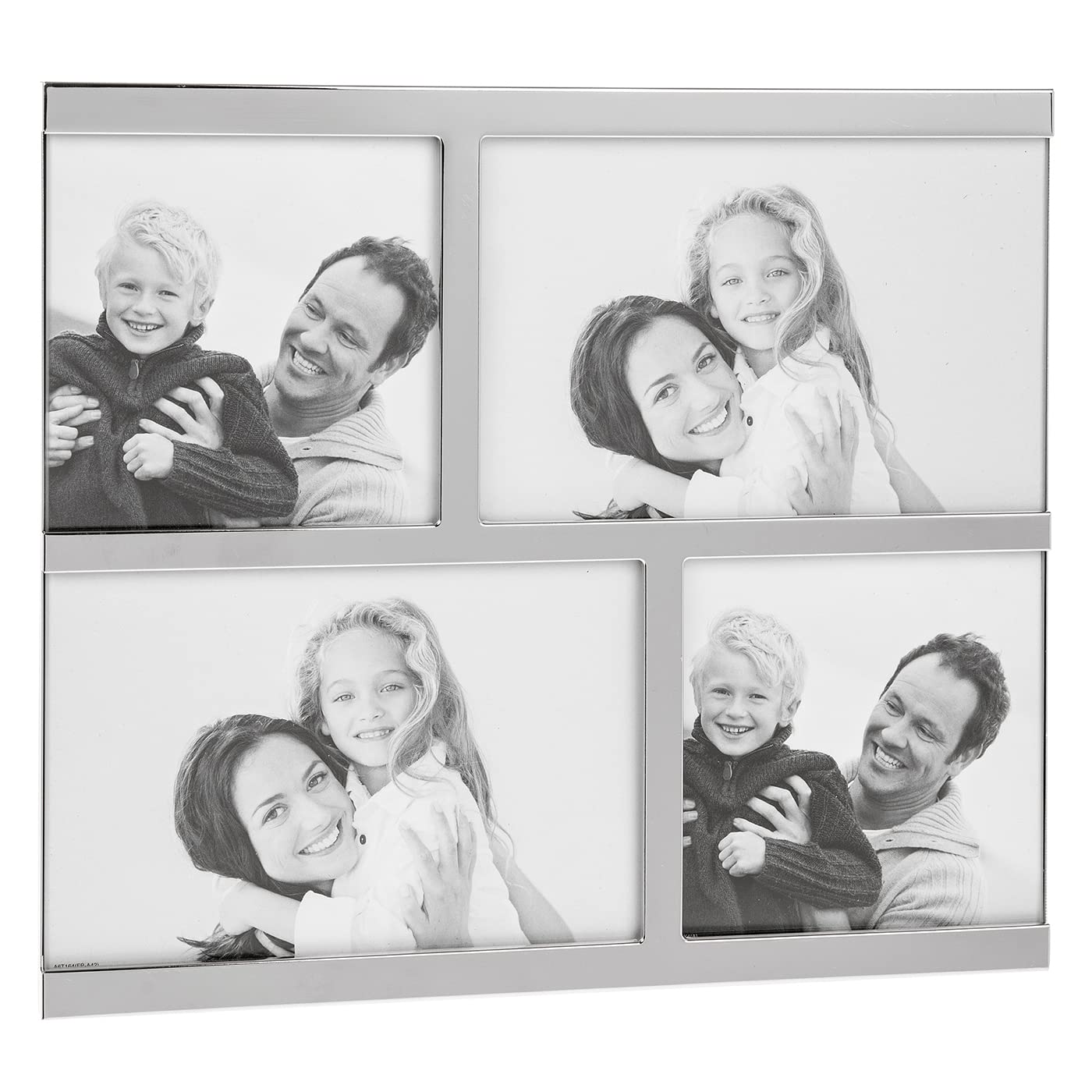 Shudehill Giftware Polished Silver Collage 4 Part Picture Frame