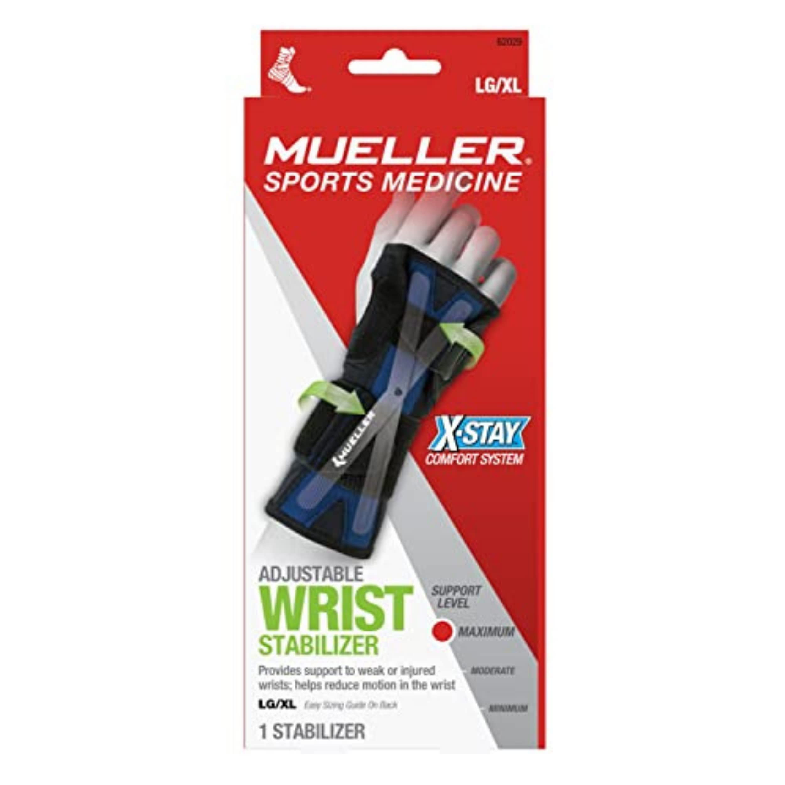 MUELLER Sports Medicine X-Stay Wrist Stabilizer, Wrist Pain Relief Support for Men and Women, Ideal for Carpal Tunnel, Tendinitis, Arthritis, Black