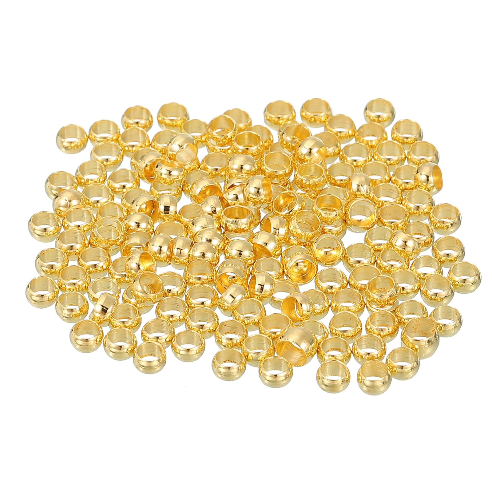 500Pcs Metal Crimp Beads For Jewelry Making - Silver Round Spacers & Stoppers For Necklaces, Bracelets & DIY Projects