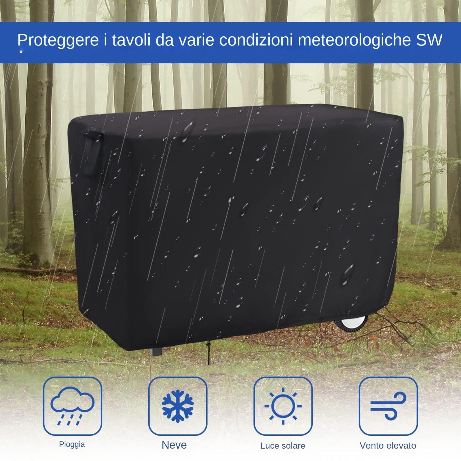Wodoodporny pokrowiec na stół do przygotowywania na zewnątrz, pokrowiec na stół do grillowania i pokrowiec na wózek ogrodowy, wytrzymały, odporny na warunki atmosferyczne, do przygotowywania posiłków
