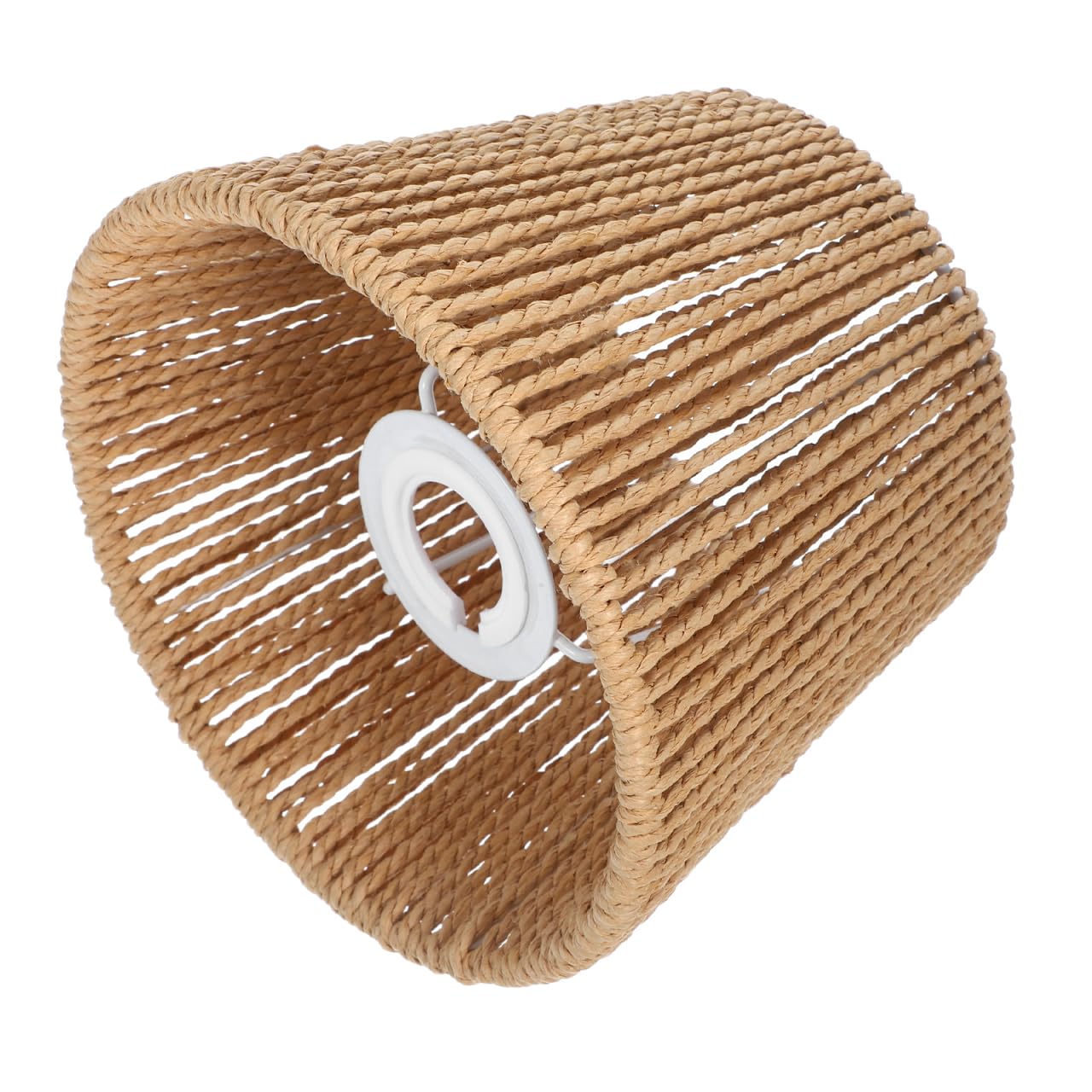 HEMOTON Woven Rope Lampshade Paper Rope Lamp Shade Brown Ceiling Light Cover for Indoor Living Room Bedroom Office Restaurant and Cafe Decor 6.89in