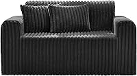 Vista 9 de Hobestluk Couch Sofa 2-Seater Foam Sofa Loveseat for Small Spaces Comfy Sofas with Removable Cover Furry Couch with Pillows for Living Room