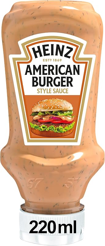 Heinz -American Burger Sauce with Worcester Sauce Mustard and Dill - Delicious and Aromatic - 230 Grams