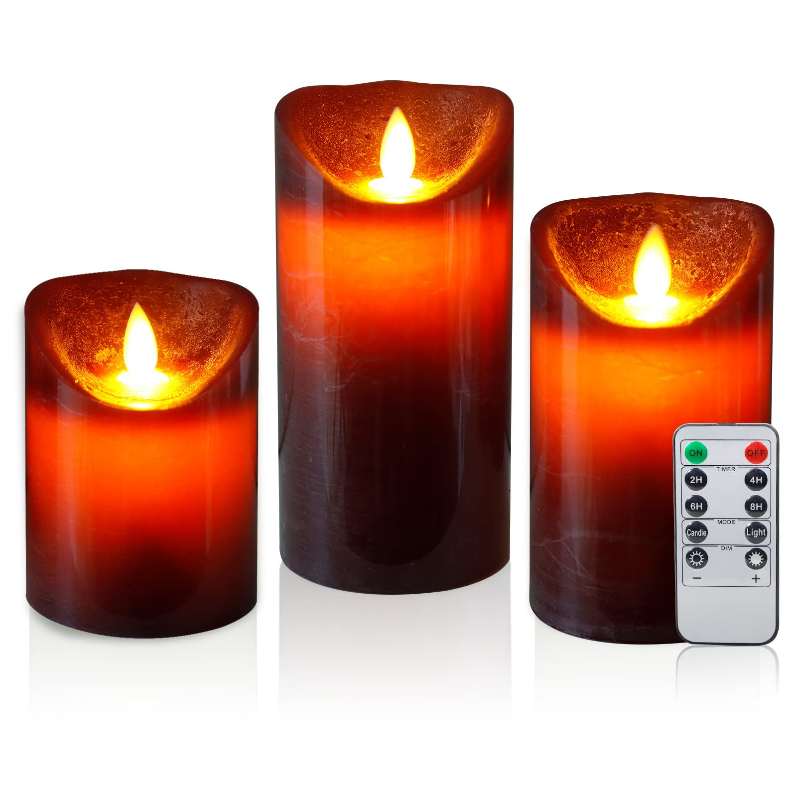 Homemory Lot De 2 Bougies Coniques Sans Flamme Avec Télécommande Et