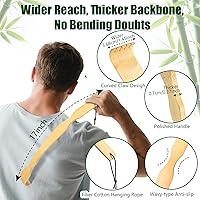 Vista 4 de Renook 3 PCS Back Scratcher,17" Strong Sturdy Self-Massager Therapeutic Bamboo Wooden Back Scratchers for Scratching Itches,Best Gift for Father's