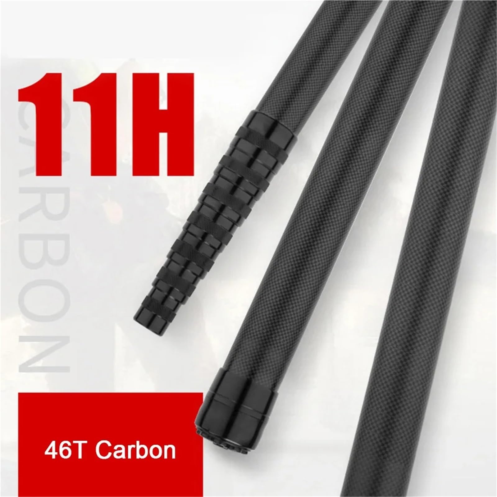 Teleskopangel 1pc Carbon Fiber Folding Teleskop Karpfen Angeln Kescher Tragbare Fisch Form Griff Angelgerät Zubehör(3.0m)