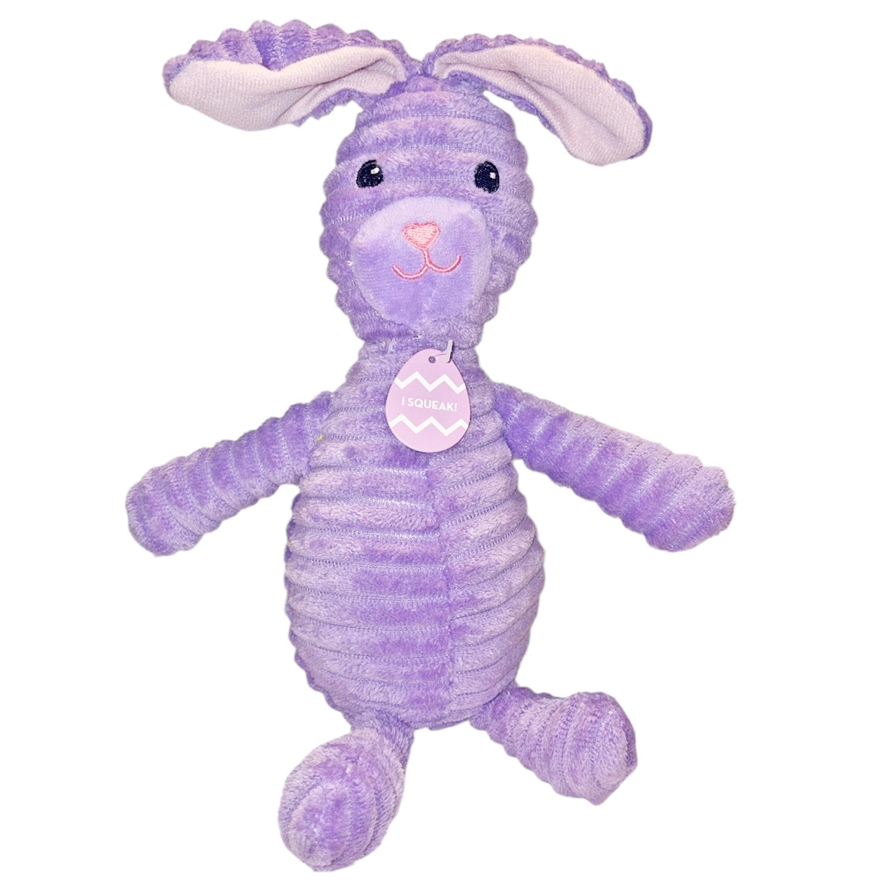 Widdle Gifts Easter Fun Dog Toy with Squeaker - 38cm long Plush - Durable for enthusiastic play (Easter Bunny)
