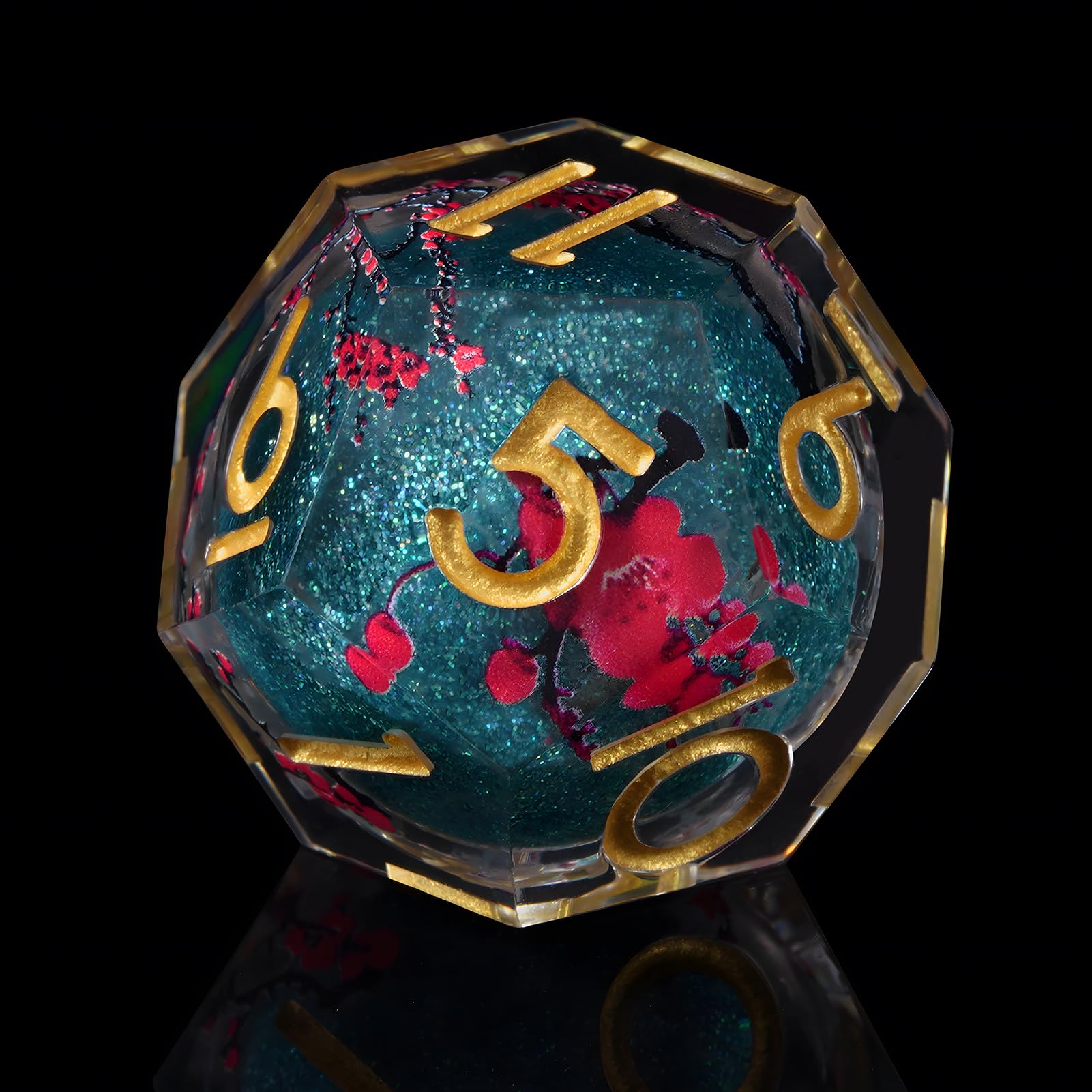 ORUZA 7 PCS Liquid Core Polyhedral DND Dice