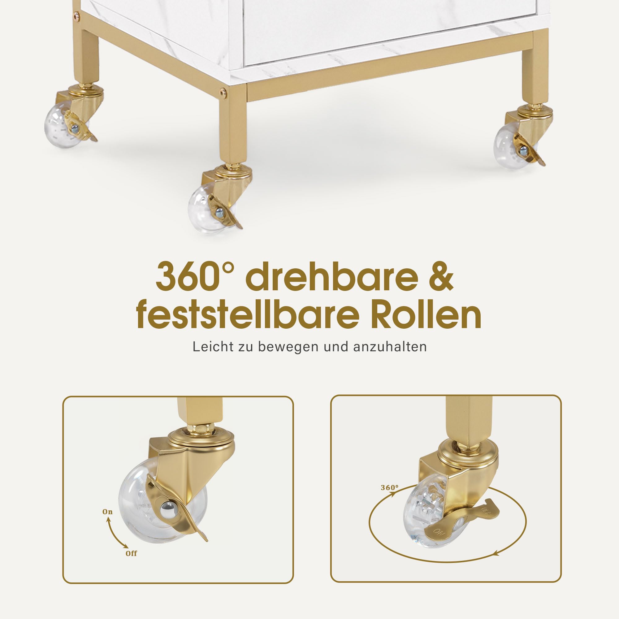 Barberpub Carrello per parrucchieri con ruote e 2 cassetti, carrello di servizio, carrello da salone con 2 ripiani e porta asciugacapelli, carrello da lavoro moderno, 32x37x87cm, 0029
