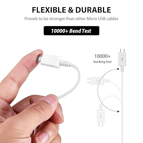 Miniatura 2 de El microUSB de carga de 5 A funciona con el cable de datos Sony Xperia Z4 2.0 se carga a velocidades rápidas fácilmente (blanco)