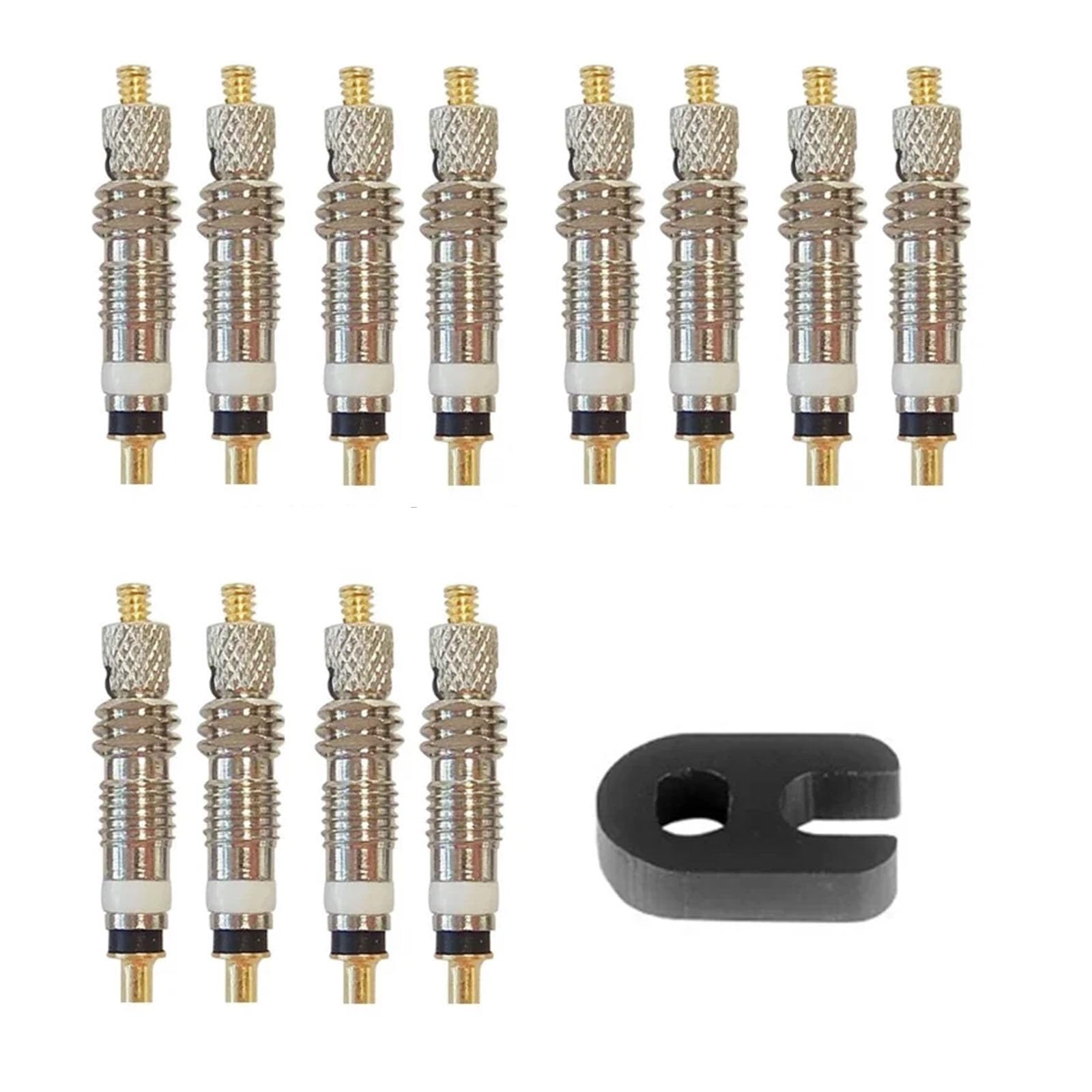 Dymkie 12Pcs 6/ Bicycle Removable Valve Core Bike Replacement Brass Tubeless Remover Tool For Road(12Pcs)