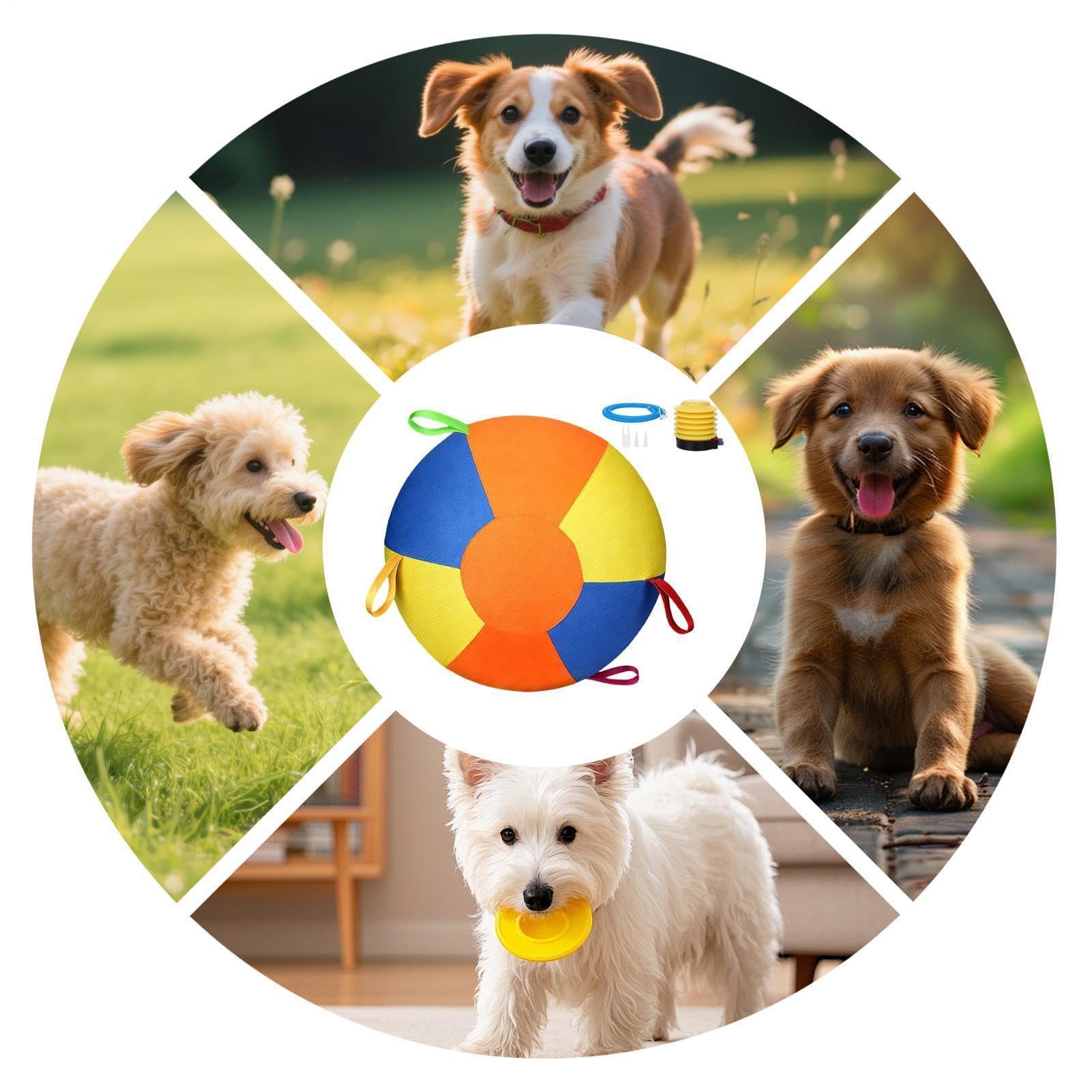 Pelota de pastoreo de perros, juguete gigante inflable para jugar, ideal para patio, césped, jardín, parque, apartamento, oficina en casa, sala de estar, dormitorio, estudio, diversión apta para