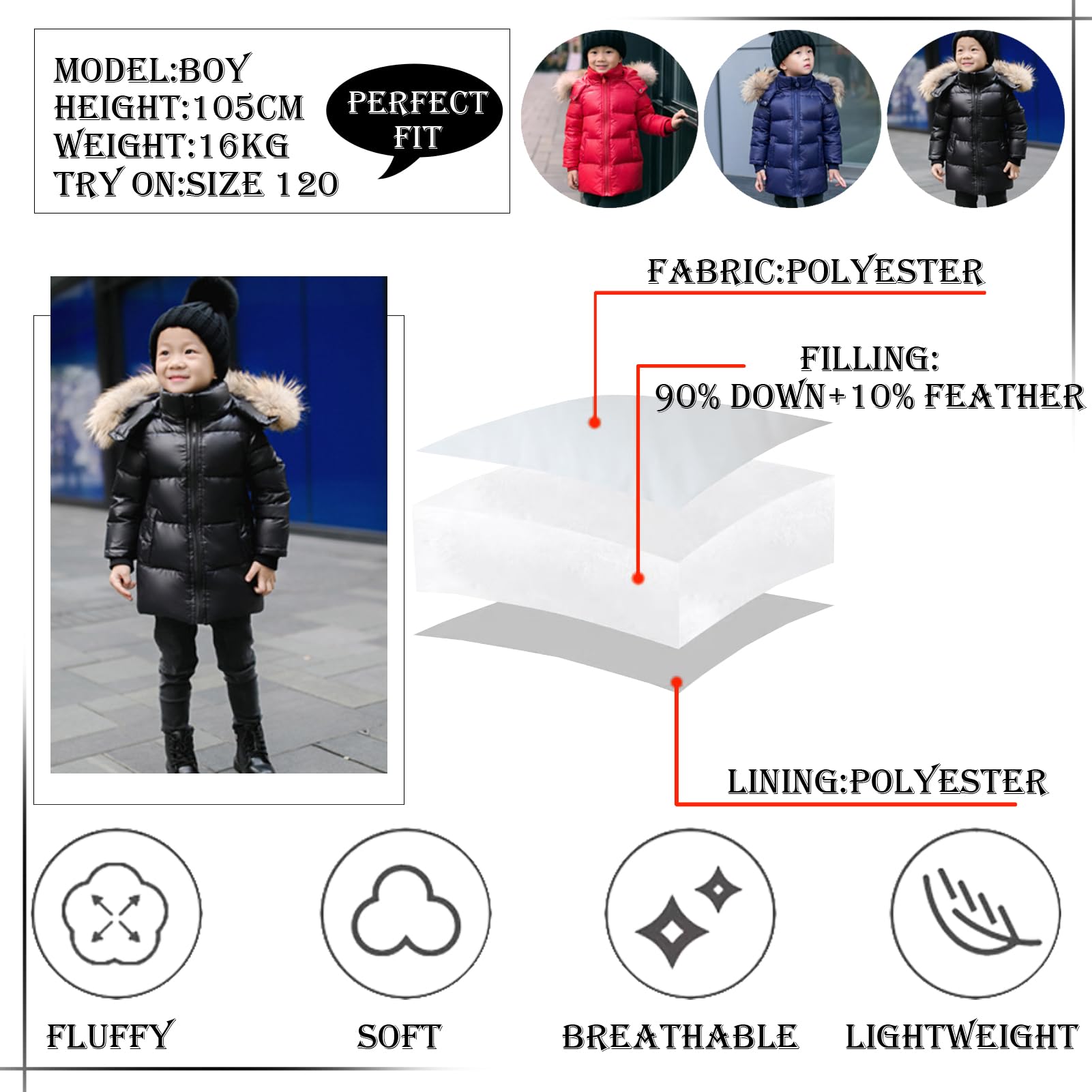 Bambini Cappotto Piumino con Cappuccio Giacca Invernale Ragazza Giacche Cappotti Imbottita Calda