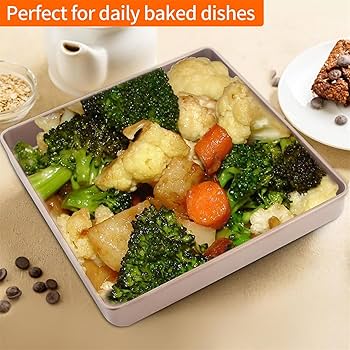 Barlket Rectangle Cake Pan, Deep Baking Pans Set Nonstick, 9/11/13 Inch, Heavy Duty Thickness Bakeware Roasting Tray For Toaster Oven, Thanksgiving Christmas Roast Turkey Pan, 3-Pack, Black