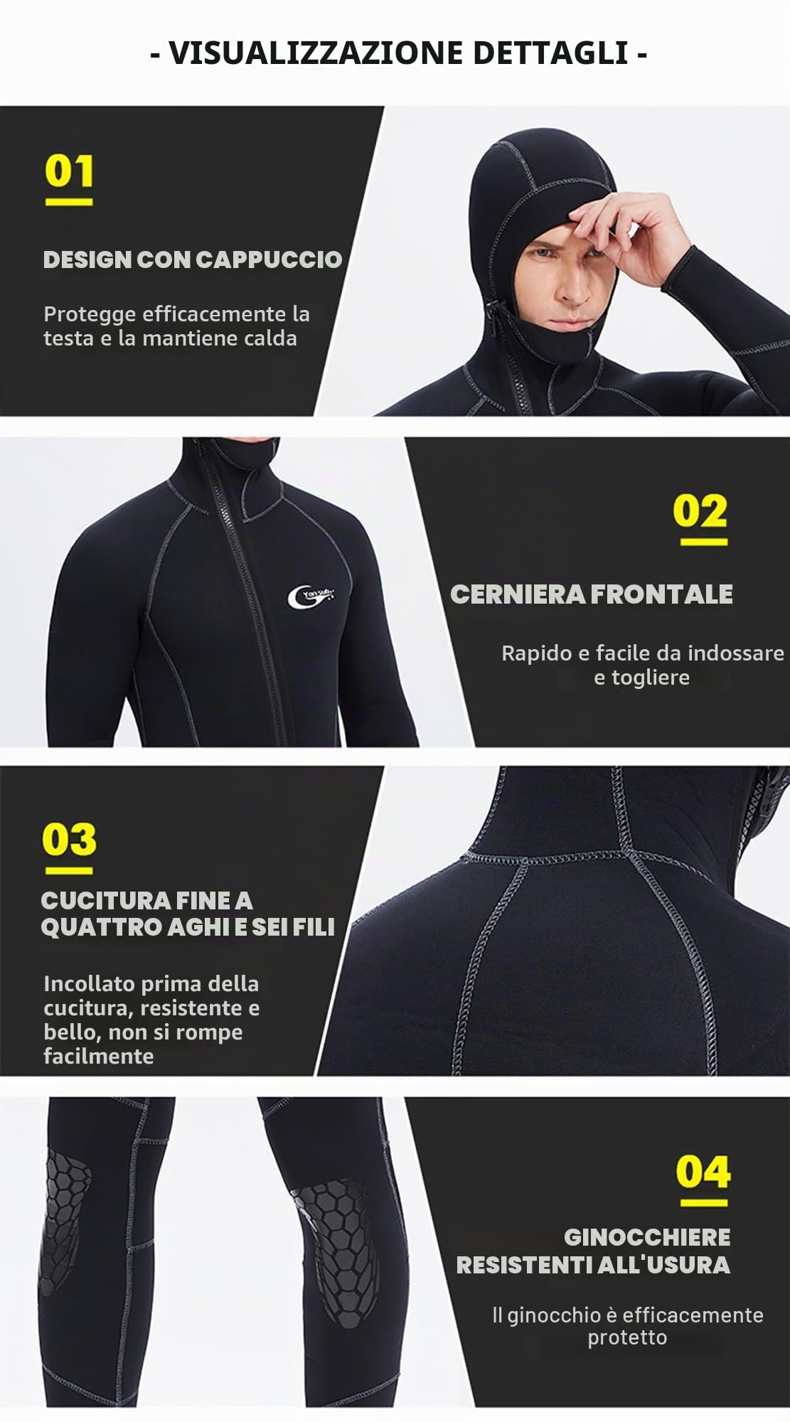 Muta mimetica for pesca subacquea 5MM Muta in neoprene da uomo Set separato da 2 pezzi Snorkeling Surf Muta da sub Costume da bagno for acque profonde