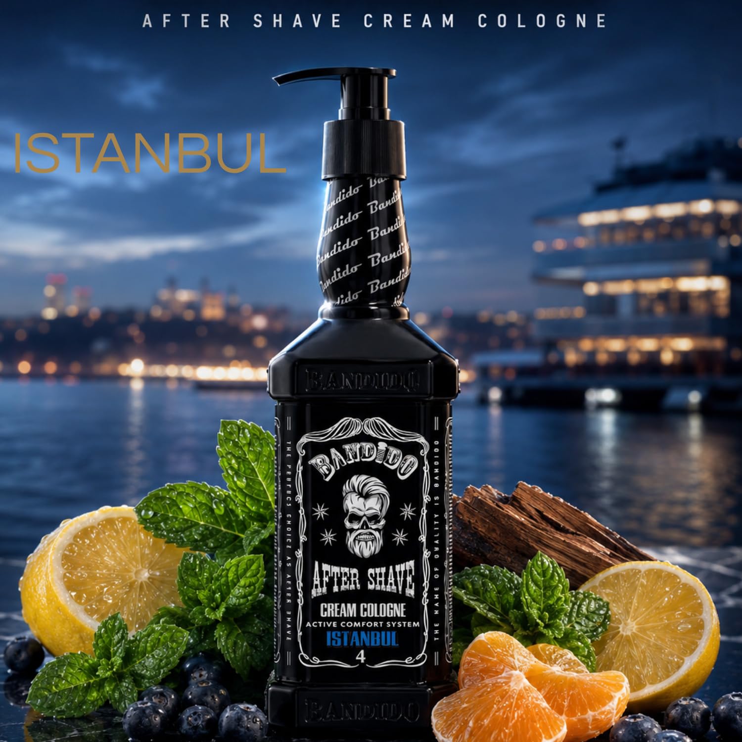 Bandido After Shave Cream Cologne Lotion Men 350 ml balsam męski po goleniu na mokro pielęgnuje i chłodzi balsam do pielęgnacji skóry wrażliwej (sport)