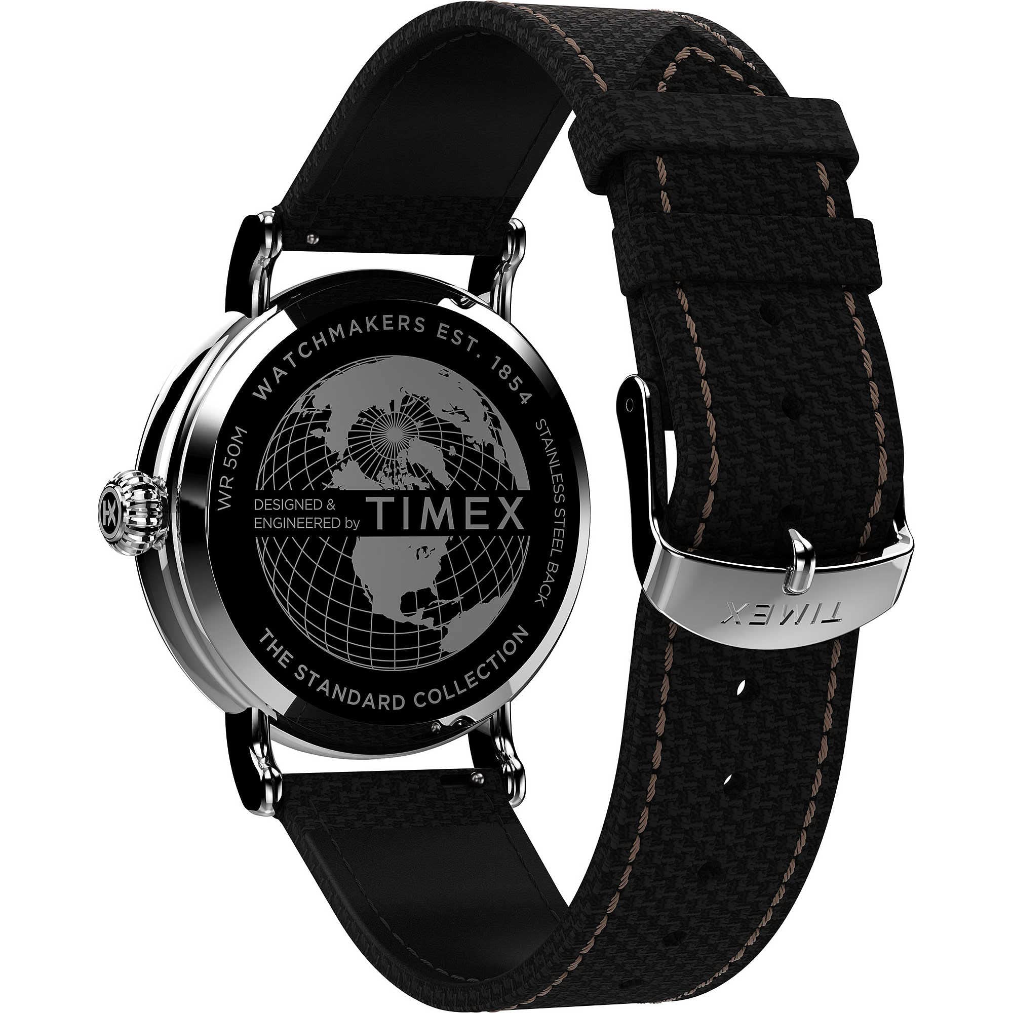 Timex Męski analogowy zegarek na rękę z paskiem materiałowym Standard Collection