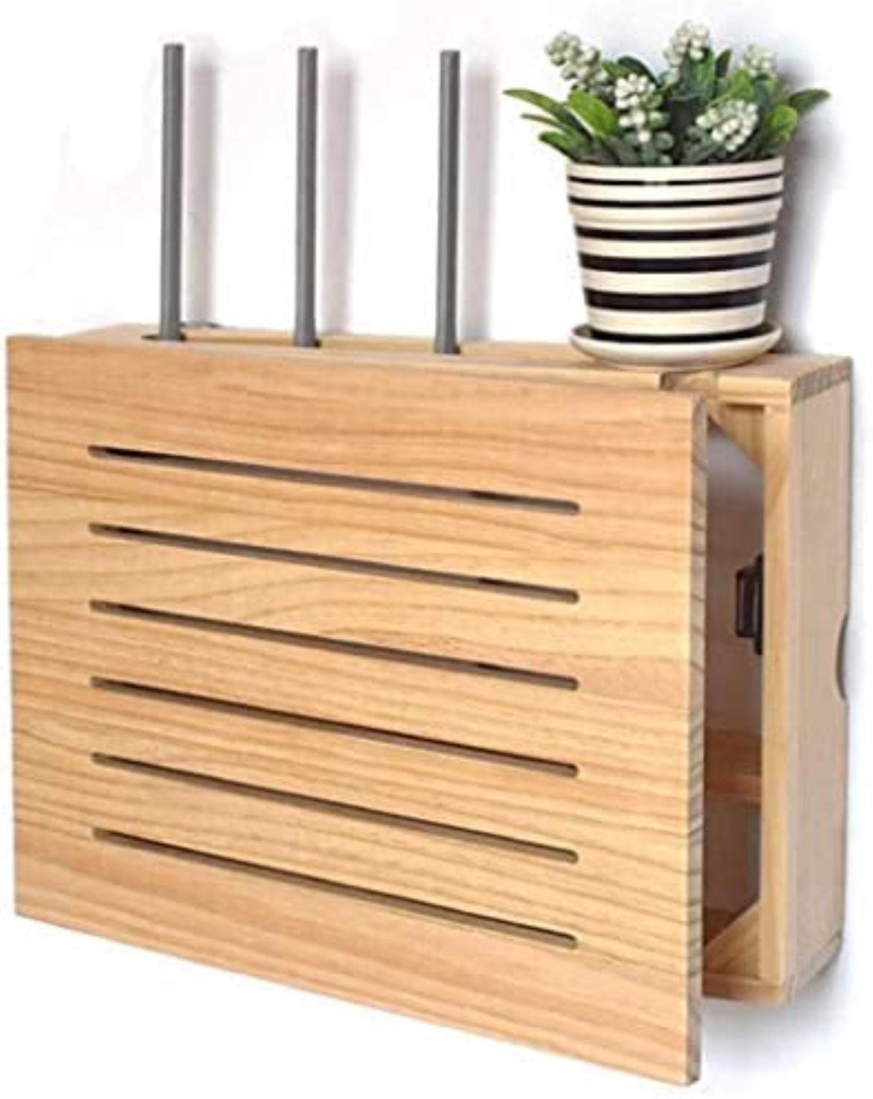 Boîte de stockage de routeur WiFi et décodeur TV pour étagère murale flottante