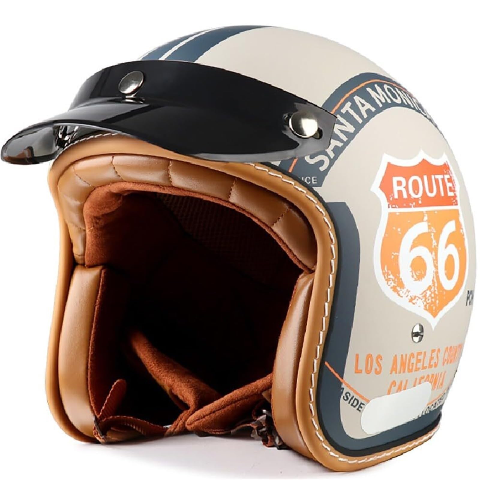 Stealth Demi-Jet Kask Motocyklowy Certyfikat Atest ECE 22.06 Dopuszczony do Ruchu Skorupa ABS Szybkie Zapięcie Kask Otwarty Look Carbon z Wizjerem Odkładane Poduszki Policzkowe