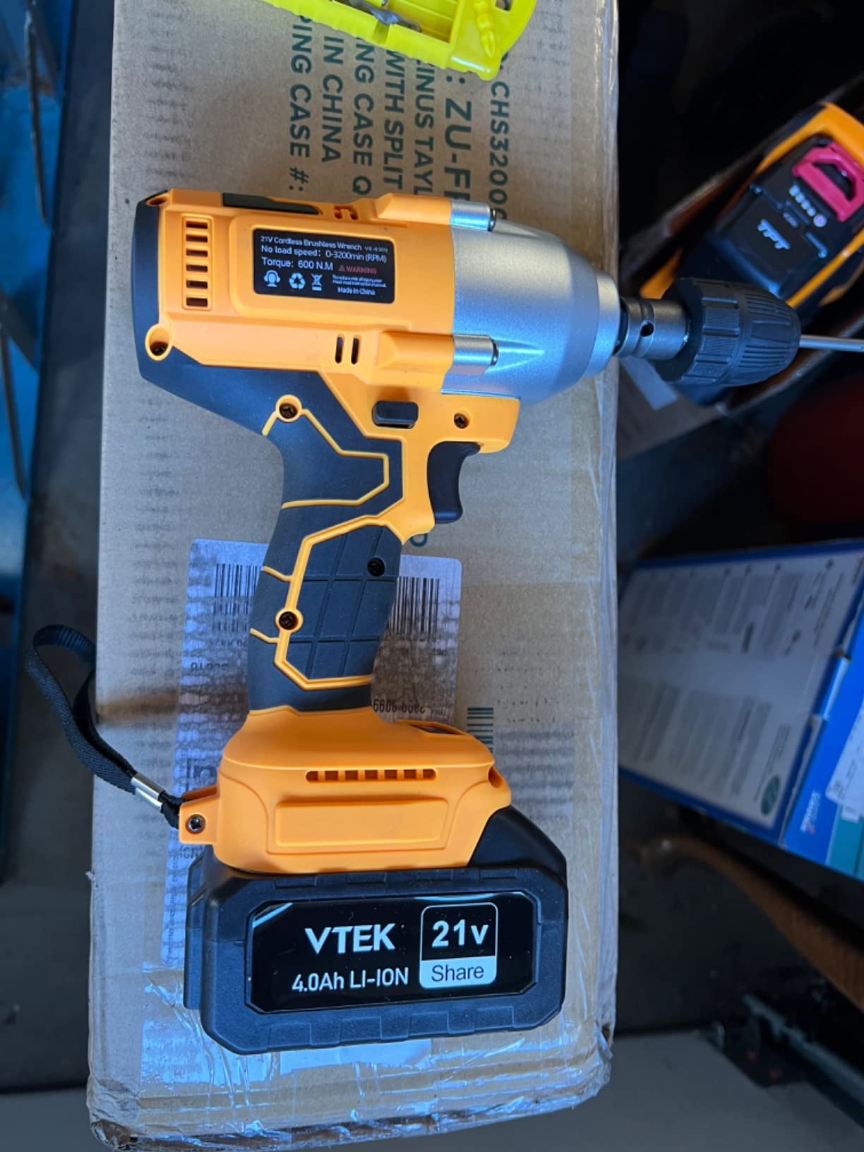 21/mo Finance VTEK Brushless Impact Wrench 1/2 Inch Chuck,Max Torque