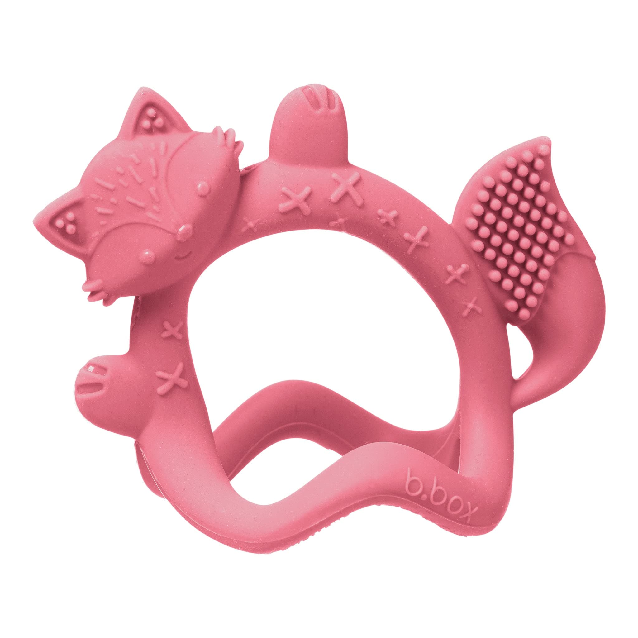 Silicone Wrist Teether Fox Blush Pink