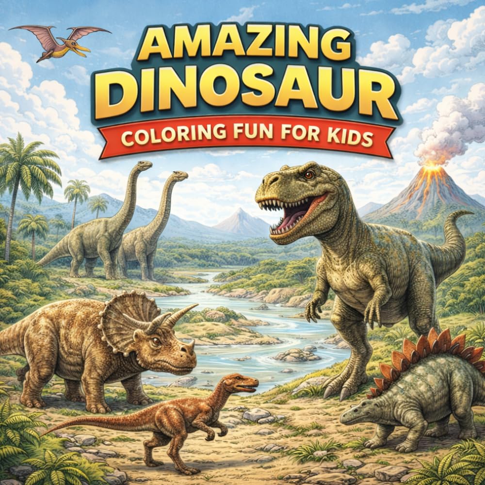 AMAZING DINOSAUR COLORING FUN FOR KIDS