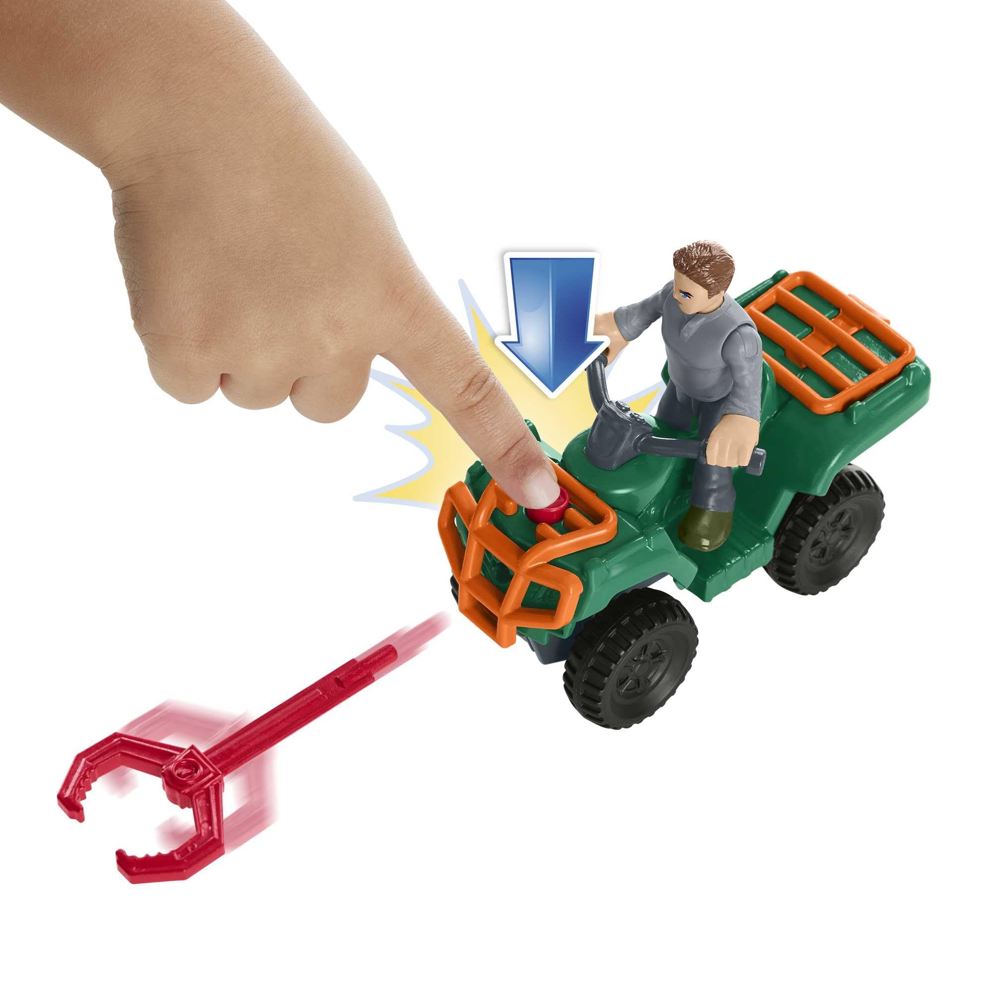 Fisher-Price Imaginext Jurassic World Laboratorium dinozaurów Zestaw z figurkami (Owen Grady, Maisie i Dr Grant) i dinozaurami: terizinozaurem i dimetrodonem, dla dzieci od 3 roku życia, HPT69