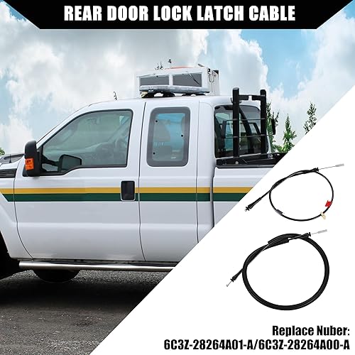 Miniatura 3 de Hihaha 6C3Z-28264A01-A - Cable de liberación de puerta de automóvil extendido para Ford F250 F350 F450 F550 Super Duty 99-07  Cable de bloqueo de