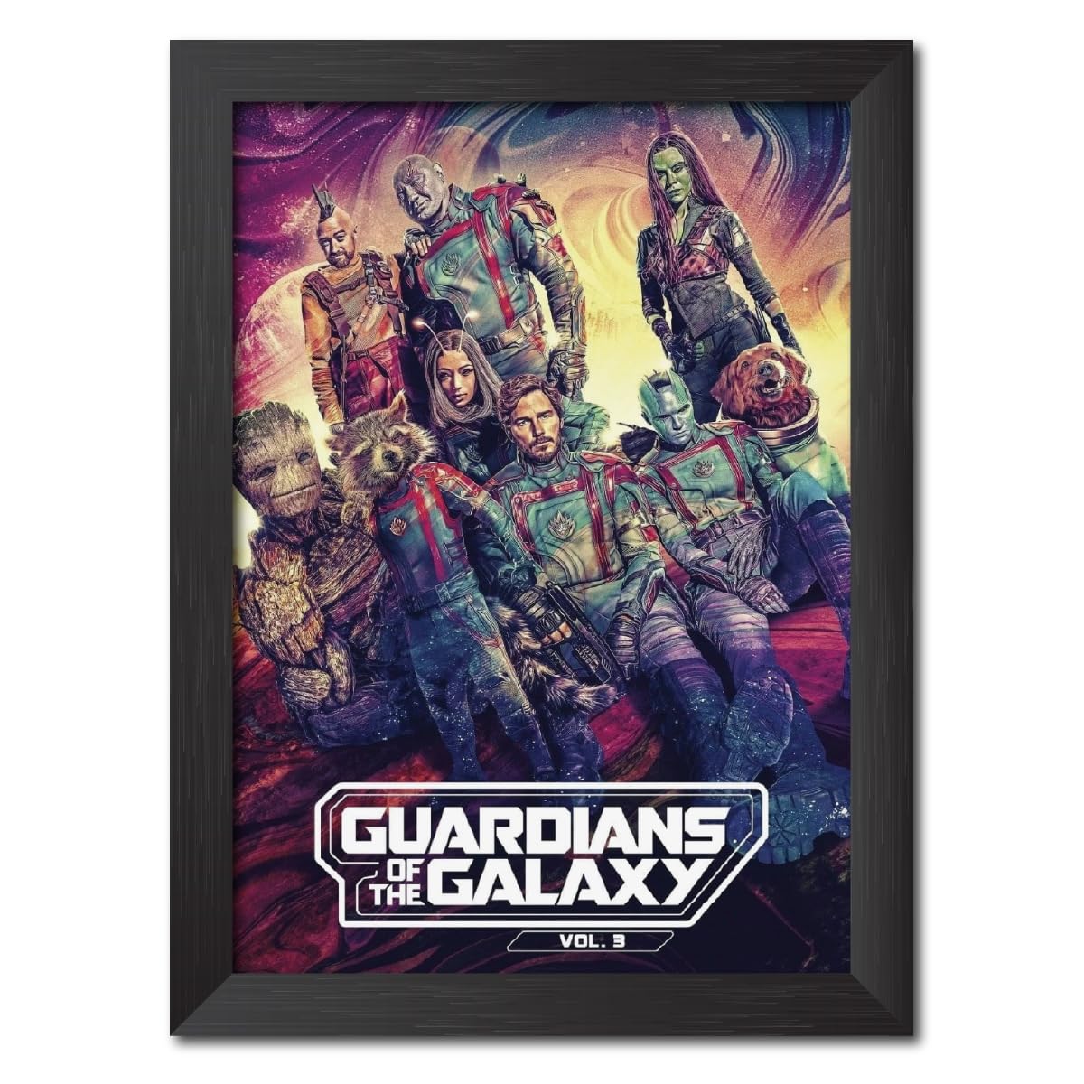 inspire TA Guardians Of The Galaxy Poster Groot Pop Art Marvel Framed Paintings With Laminated Sheet And Wooden Frame For Wall Decor, Room, Office and Gift (9 X 12 Inches)