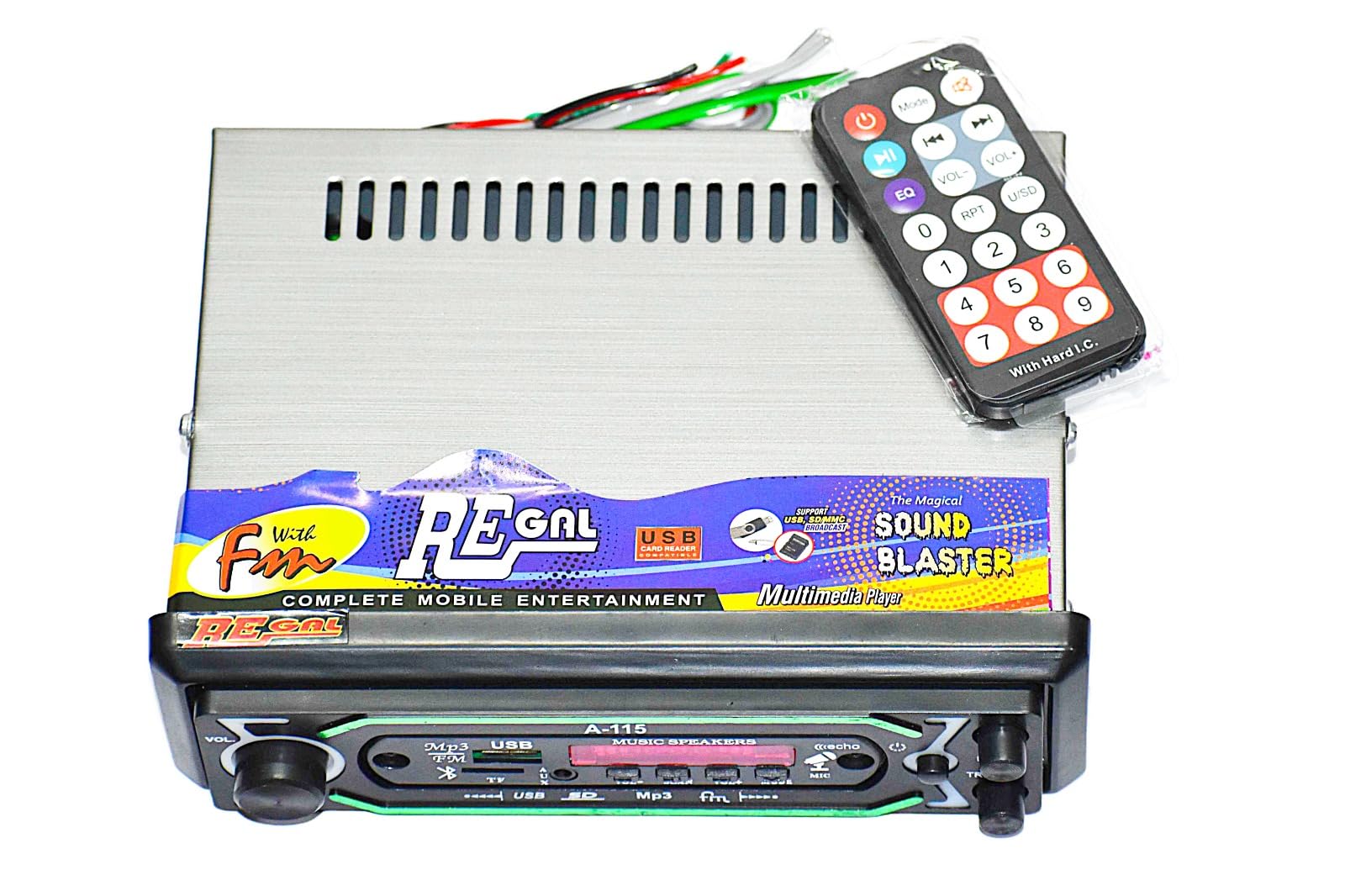 Rashri Car Stereo with Bluetooth, Aux, FM and SD, 4440 Double ic, Best for CAR with Remote-image-6