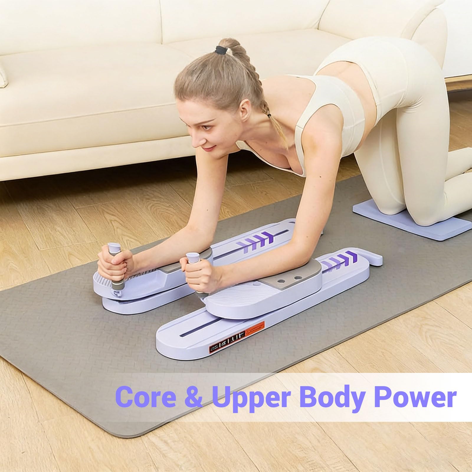 Planche de Pilates pour la maison pliable avec bandes de résistance multifonctionnelle pour entraînement complet du corps Pilates Appareil d'entraînement pour la maison Gym Fitness Appareil