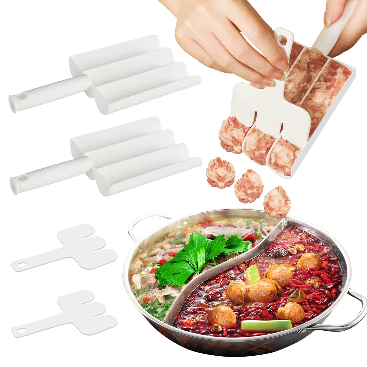 2pcs Creative Kitchen Triple Meatball Maker Meatball Scoop Ball Maker |  Desertcart INDIA