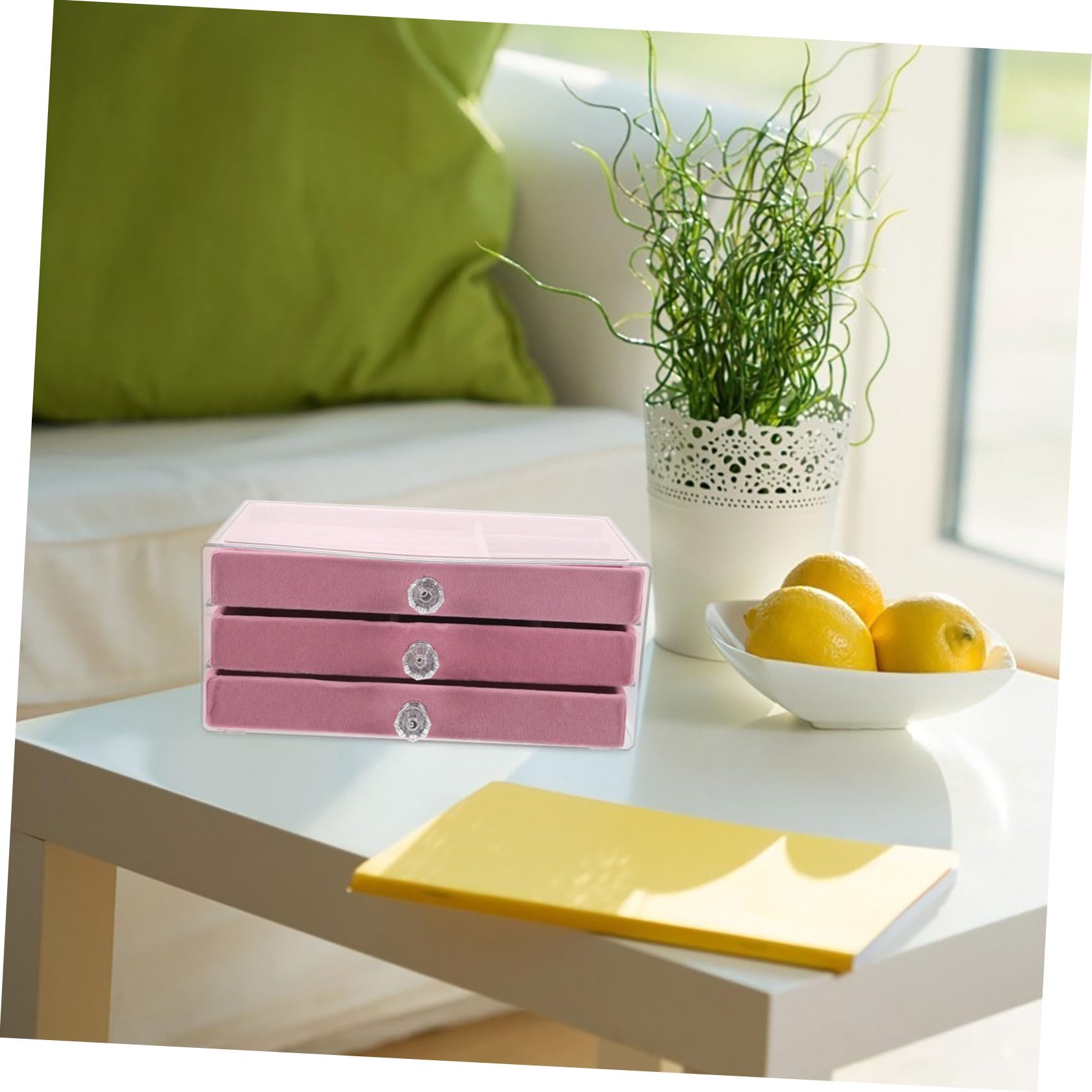 Gatuida Scatola con Trasparente Organizer Strati con per Collane e Design Pratico per Casa e Rosa