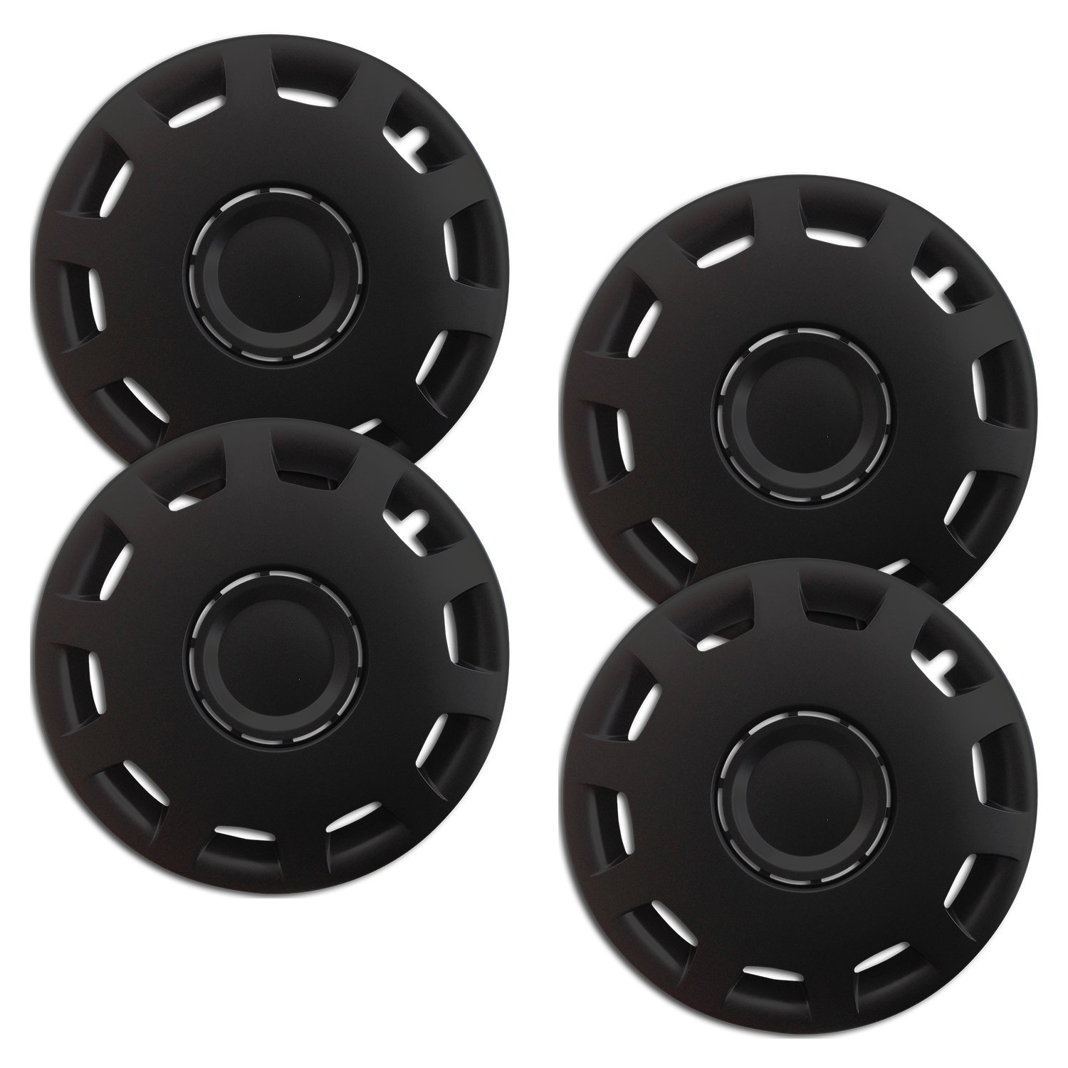 Radkappen König RKK15 Schwarz – 4er Set | 15 Zoll | Modernes Speichen-Design | Hochwertige Radzierblenden | Einfache & Sichere Montage