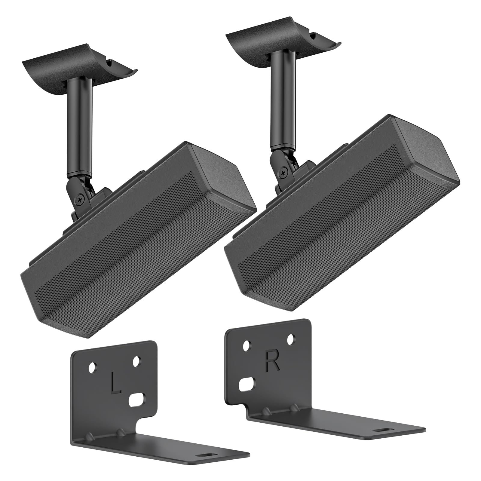 Soundbar Wall Mount with 2 Speaker Mount for Bose WB-300 SoundTouch 300 Soundbar 300/500/550/600/700/900/950 Smart Ultra Soundbar Mount, Sound Bar Mount for Bose Soundbar Mounting Bracket Under TV