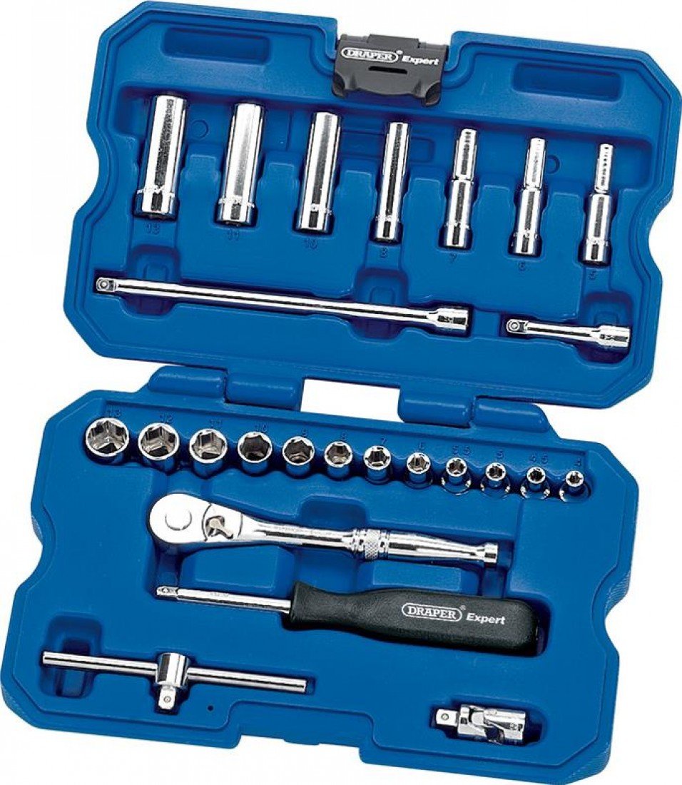 Douilles métriques 1/4 Draper Expert 02348 pour serrage mécanique