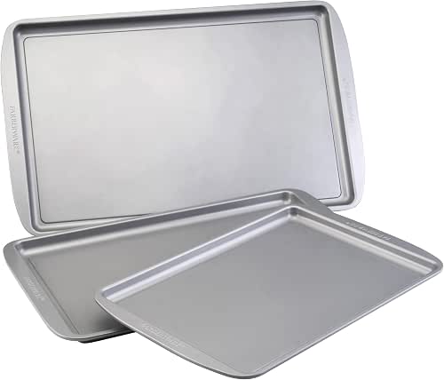 Farberware Nonstick Bakeware 3-Piece Cookie Pan Set, Baking Sheet Set,