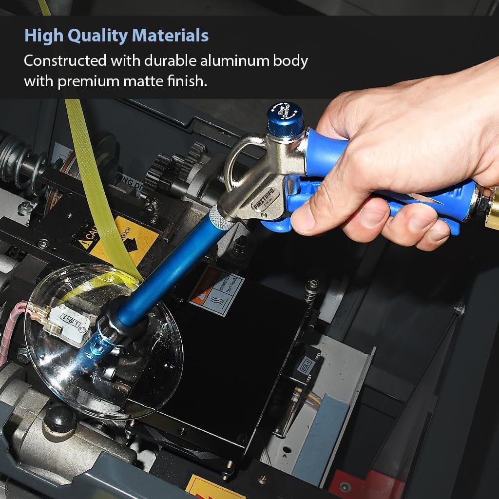 FIRSTINFO A18562US Windstorm EX High Performance Air Blow Gun with Adjustable Air Flow, 6" Extended Nozzle and Protective Shield