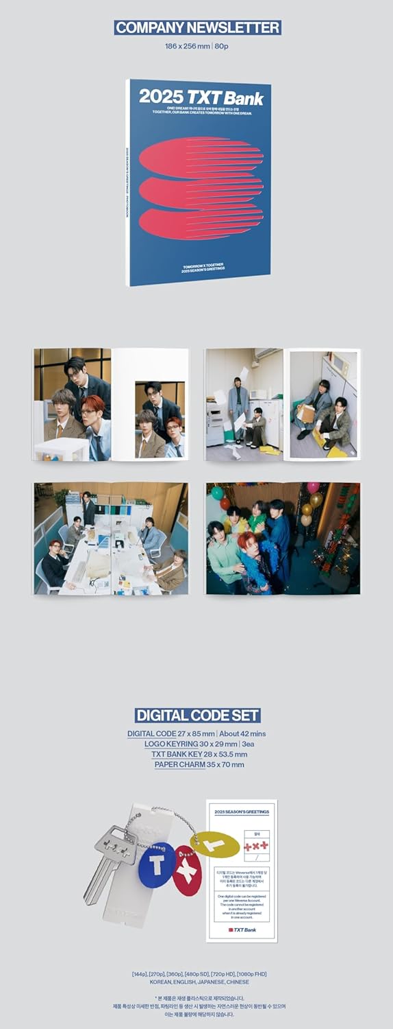 TOMORROW X TOGETHER 2025 SEASON'S GREETINGS [TXT Bank Photobook + Photo Wall]