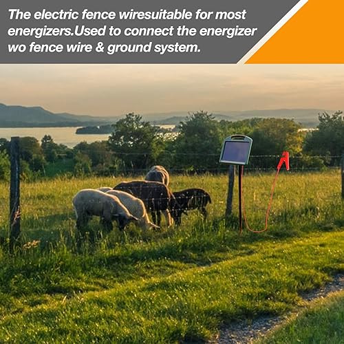Miniatura 6 de Cables de salto de valla eléctrica de granja de 4 pies  Alambre de cobre estañado con clip de cocodrilo para Energizer a cerca de alambre y sistema