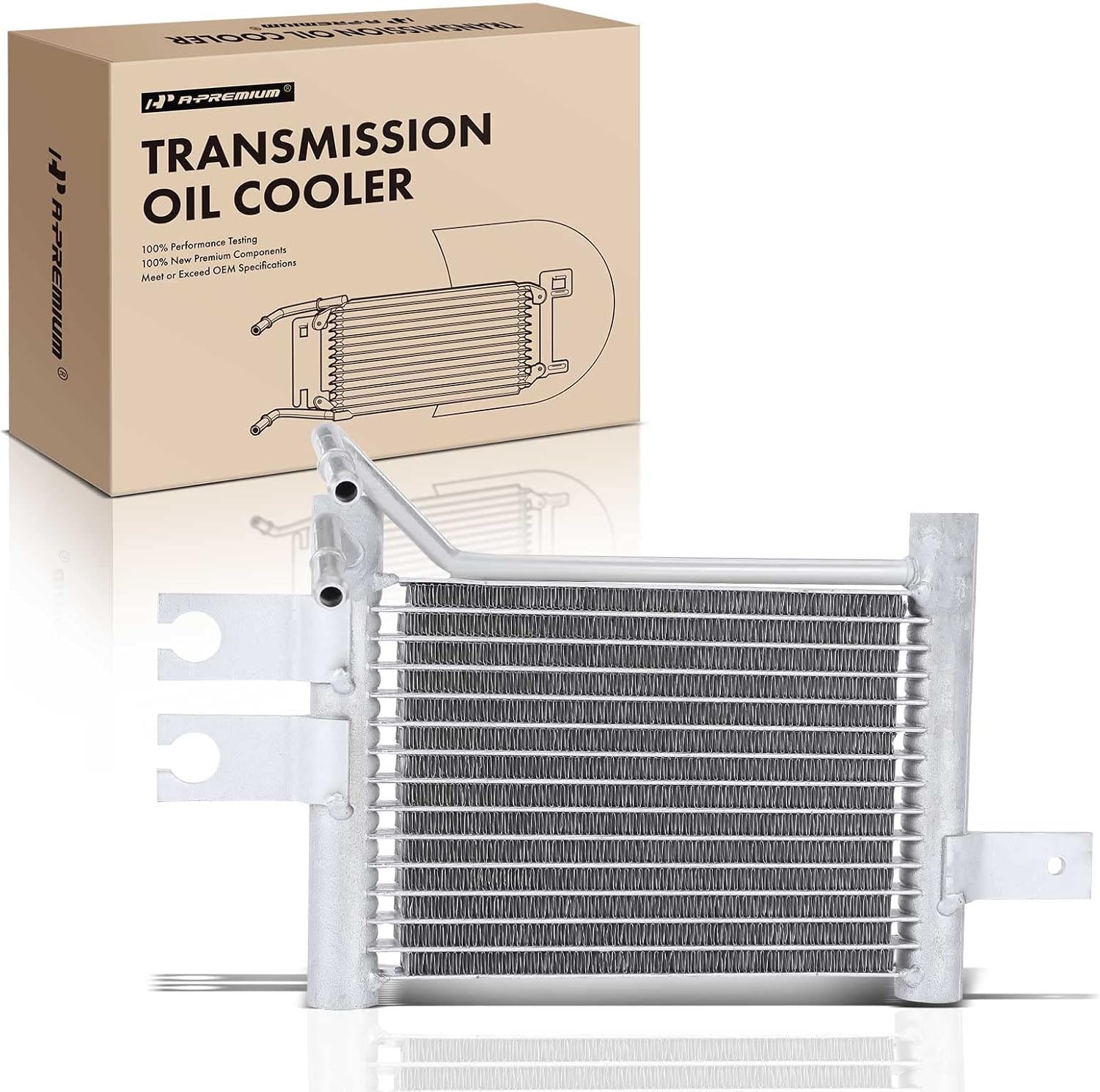 A-Premium Transmission Oil Cooler Compatible with Hyundai Veracruz 2007-2012, 3.8L Replace# 254603J000