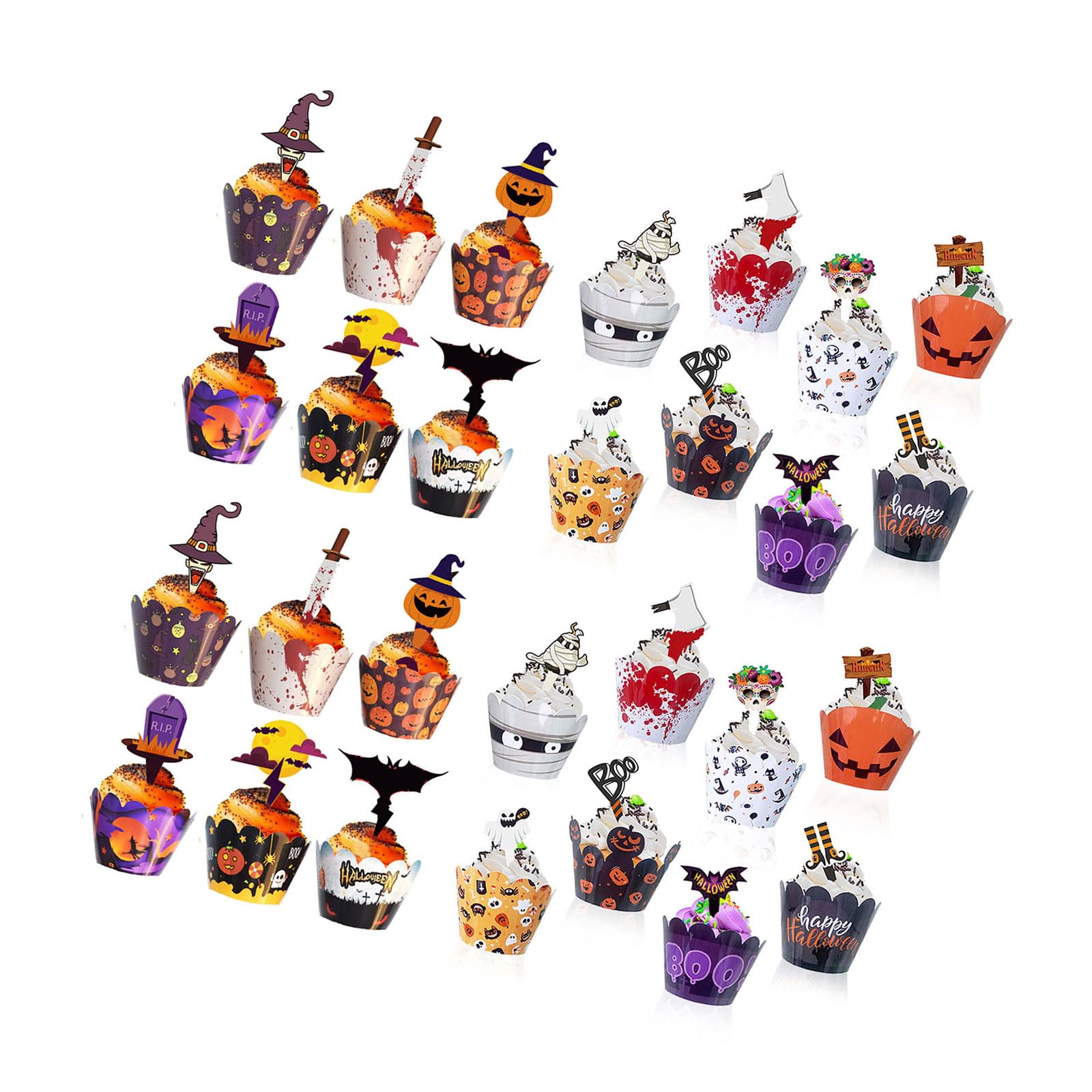 Xjdzineq Thanksgiving Turkey Cupcake Wraps User Friendly Paper Decorations for Baking Party Supplies Turkey Themed Cupcake Inserts
