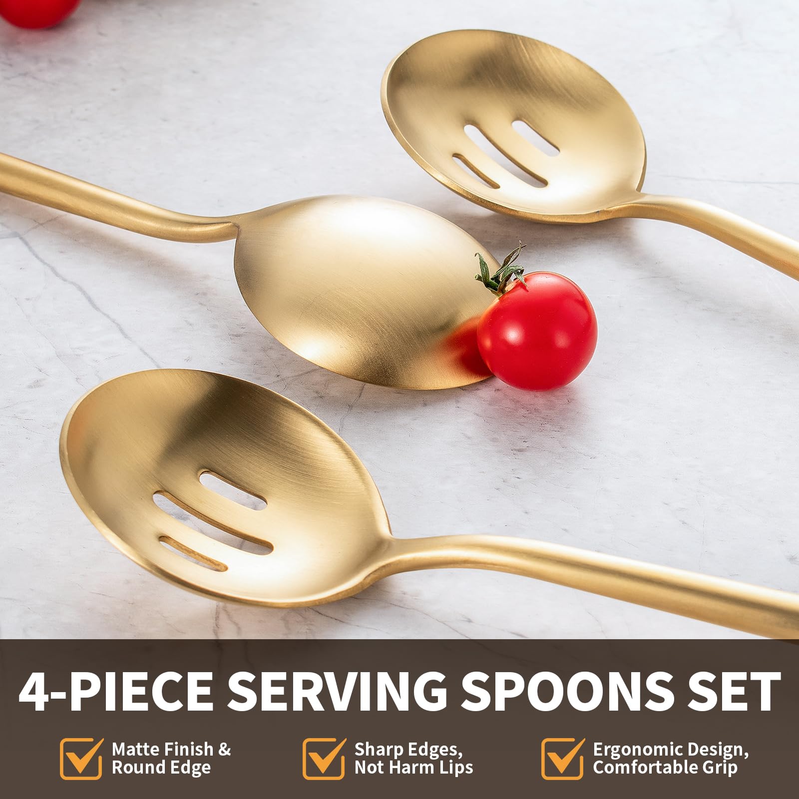 O.C.E. Gold Serving Spoons Set - 4 Piece -3 O.C.E. Gold Serving Spoons Set - 4 Piece -3