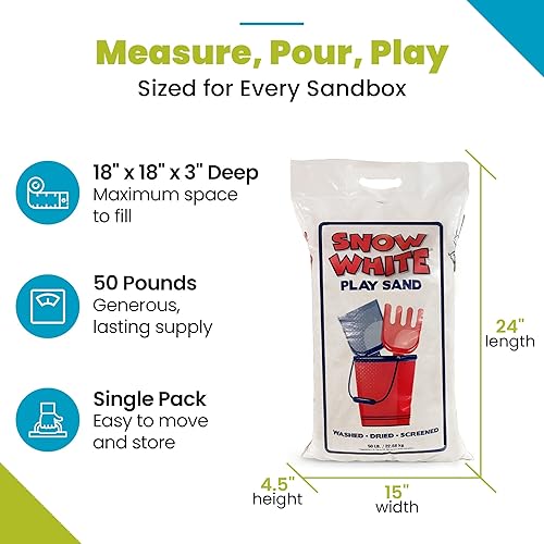 Miniatura 4 de 2 Pack Gran Pack de 50 Libras de Arena para Jugar, Finamente Clasificada, Totalmente Lavada y Fácil de Usar para Arte Infantil, Bandejas y Caja de