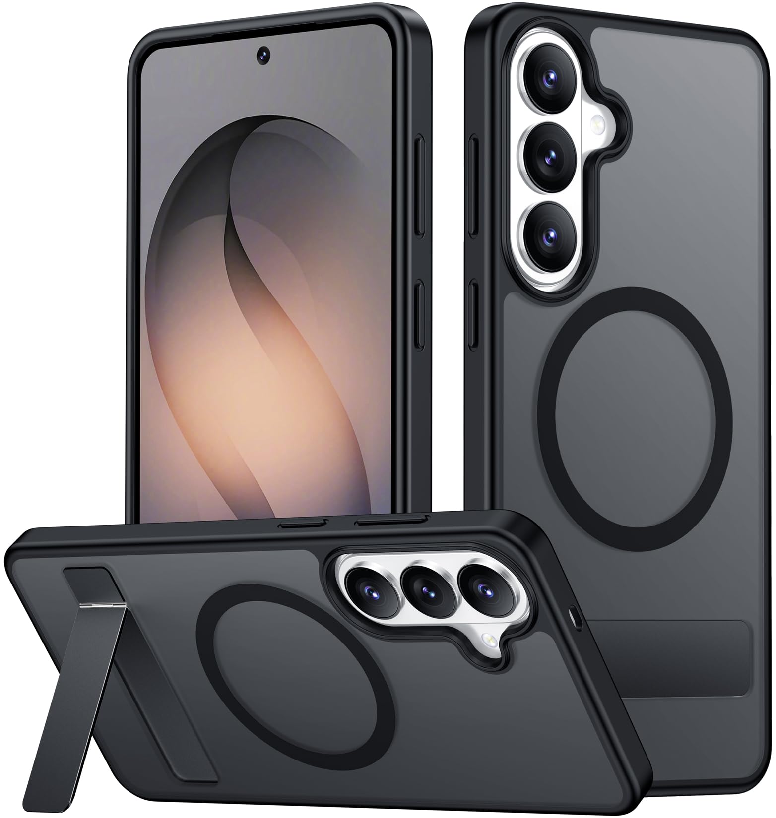 SPIDERCASE for Samsung Galaxy S26 Plus Case, Built-in Stand, Black