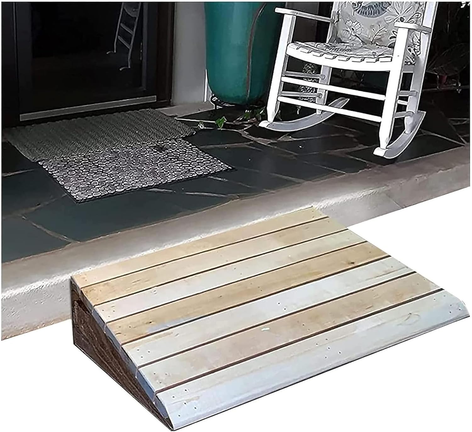 Wheelchairs Walkers Transition Ramp, Wooden Threshold Ramps