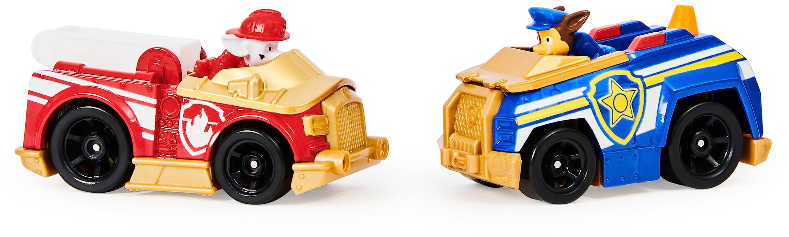 PAW PATROL 6058281 - True Metal Adventure Bay Spielset mit 2 Metallfahrzeugen im Maßstab 1:55