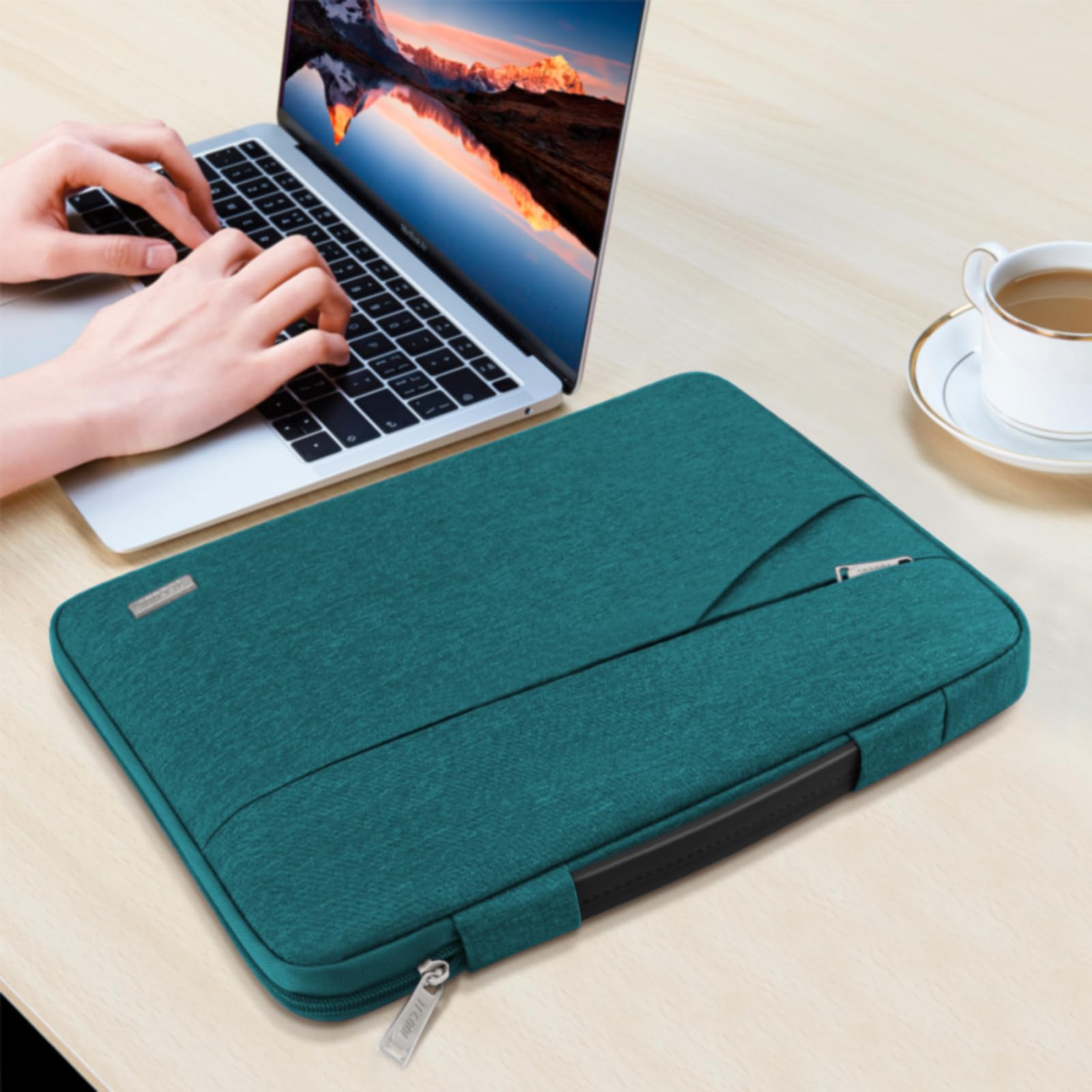 TECOOL 15,6 Pollici Custodia PC Portatile per 15-15,6 Pollici Acer HP Lenovo Thinkpad Ideapad dell ASUS Chromebook Notebook Laptop, Custodia Protettiva Borsa Sleeve Impermeabile, Teal