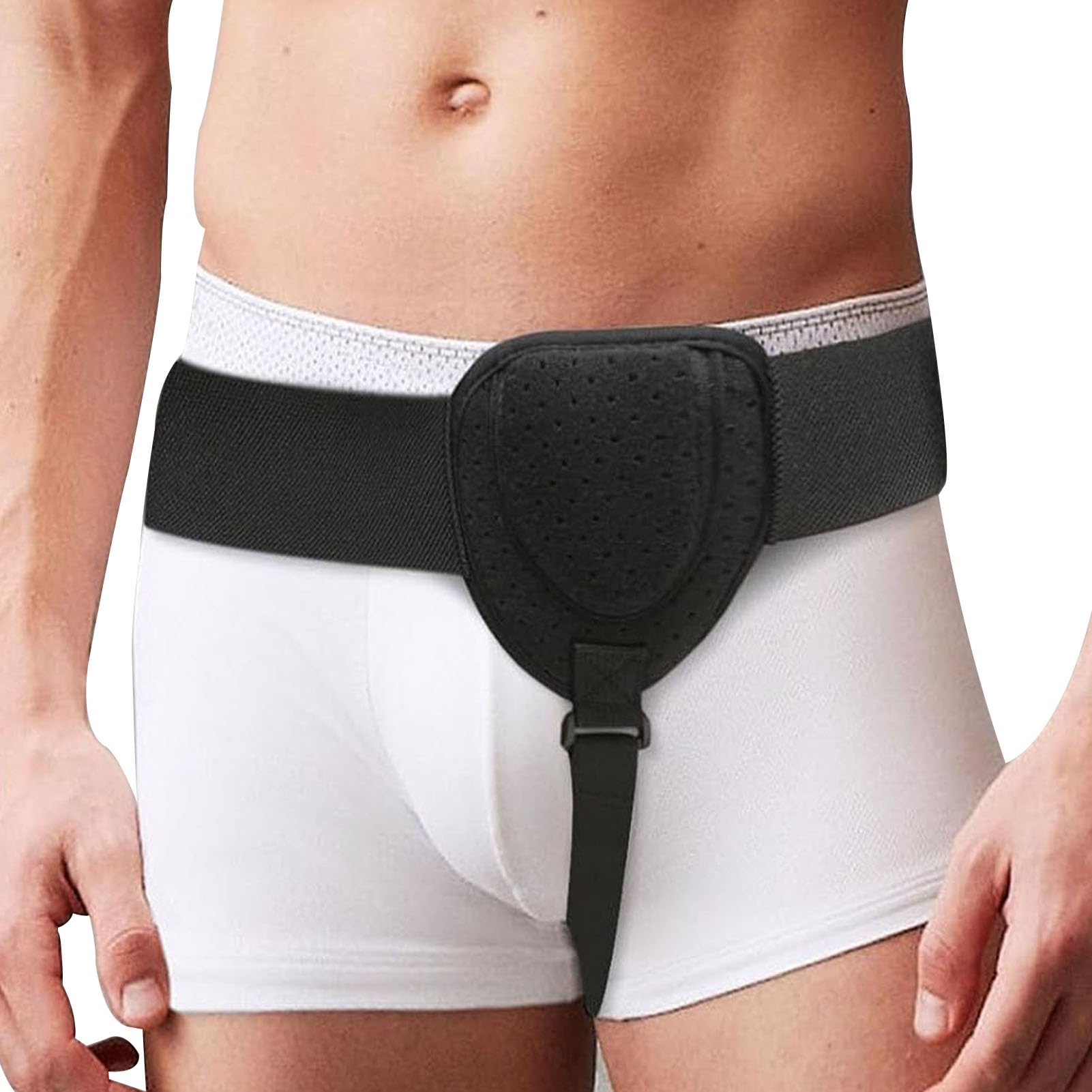 Cintura Inguinale Per Ernia Uomo Regolabile | Supporto Traspirante Con Cuscinetto Di Compressione Rimovibile Per Lato Destro E Sinistro - Taglia M - 2