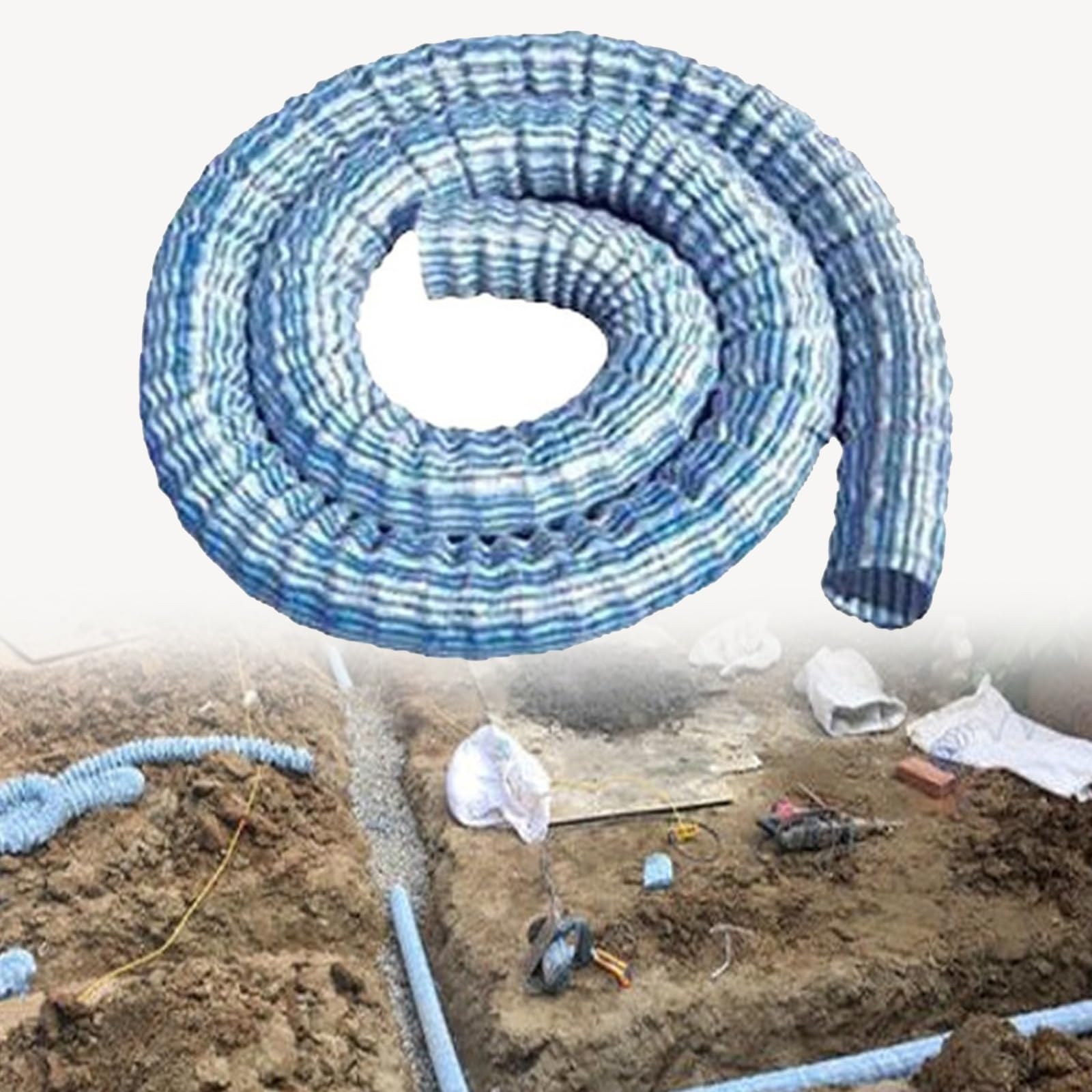 50 100 200 250 300 Mm Diameter Garden Drainage Pipe, Perforated Corrugated Expandable for Hydraulic Engineering, Outdoor Soft Infiltration Drains Pipe(L 1M Dia 250MM)
